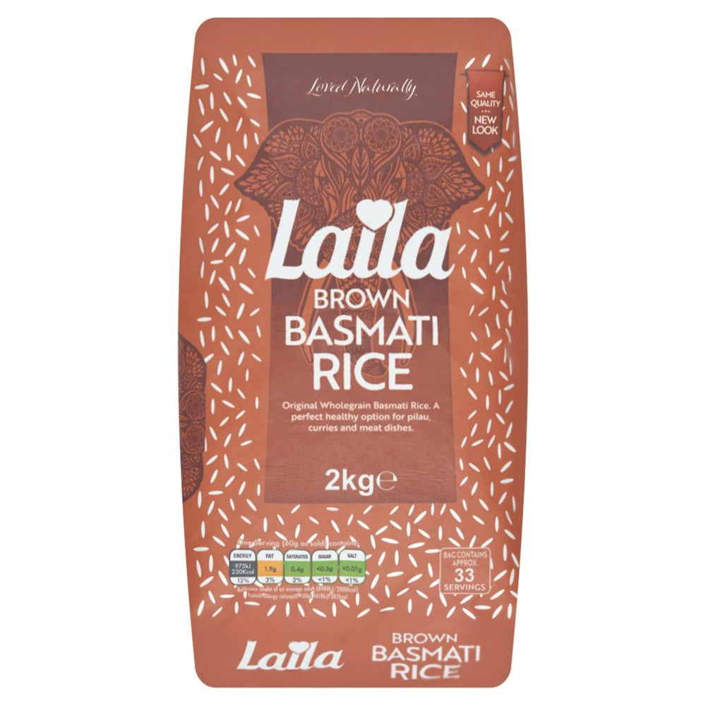 Laila Brown Basmati Rice 2kg